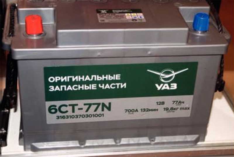 УАЗ оригинальные запчасти, аккумулятор 6CT-77N, коробка передач и другие